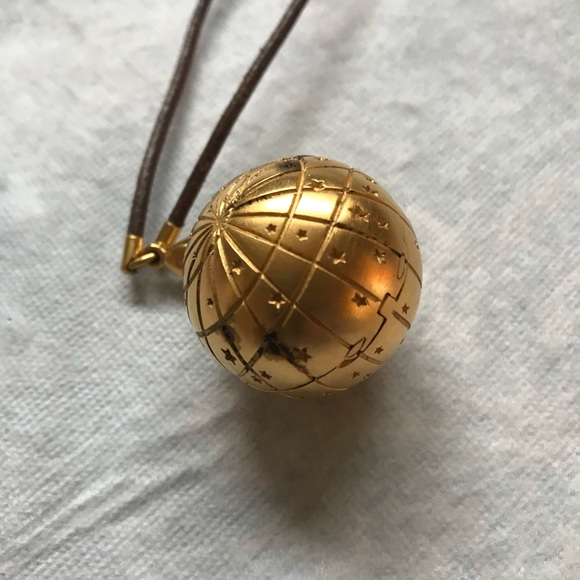 Authentic Hermes Limited Edition Zodiac Globe Pendant Locket In Gold Tone - Picture 7 of 14